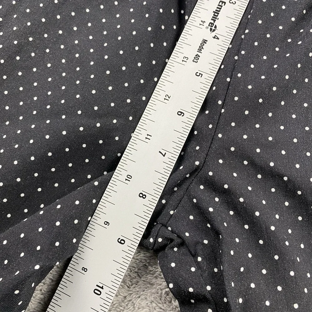 Who What Wear Trouser Womens 4 Black And White Polka Dot Mid‎ Rise
